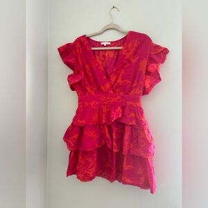 pink and orange dress